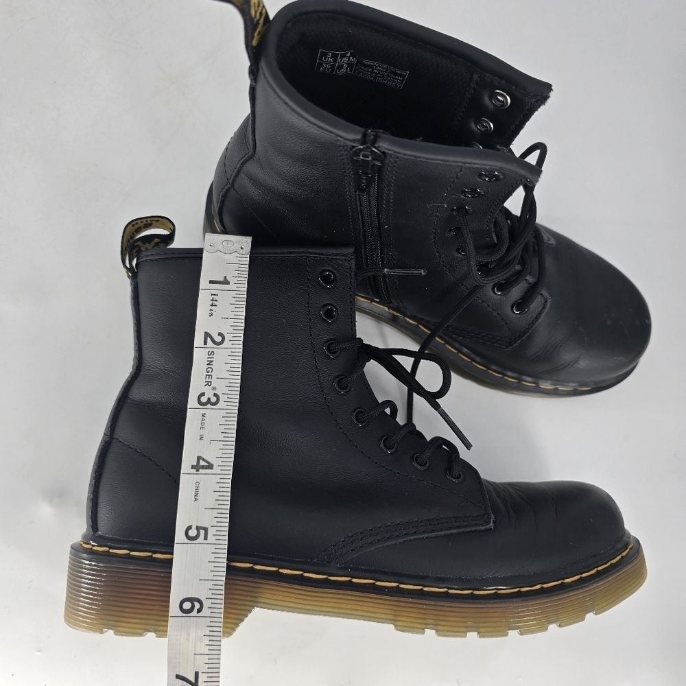 Dr martins Junior 1460 Softy T Leather Lace Up Boots black size boys 4 girls 5 - Picture 11 of 11